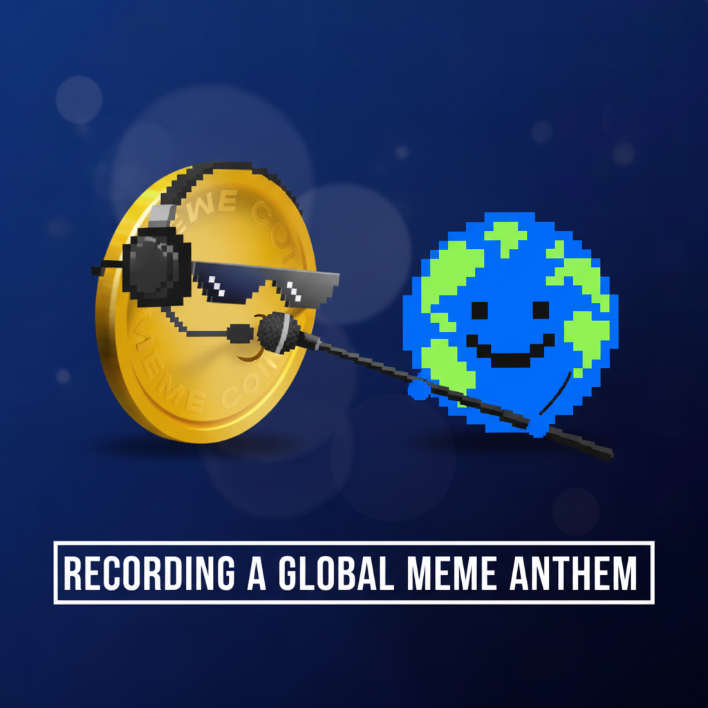 The first mascot, wearing a tiny headset, whispers into a microphone while the second mascot, holding a boom mic, records a dramatic voiceover.